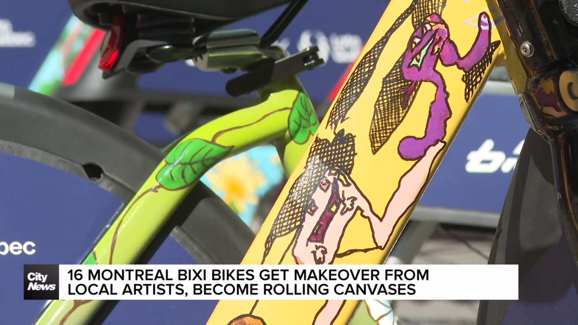 16 Montreal BIXI bikes get a makeover from local artists