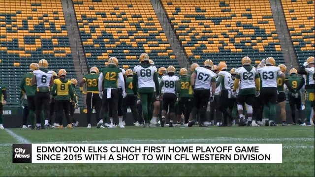 Edmonton Elks clinch first home playoff game since 2015