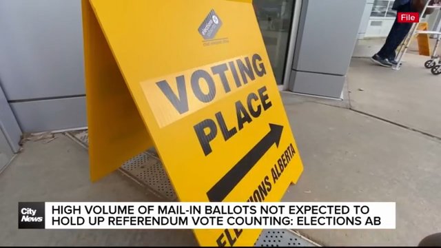 High volume of mail-in ballots not expected to hold up referendum vote counting: Elections AB