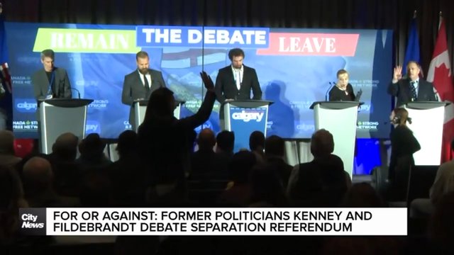 For or against: former politicians Kenney and Fildebrandt debate separation referendum