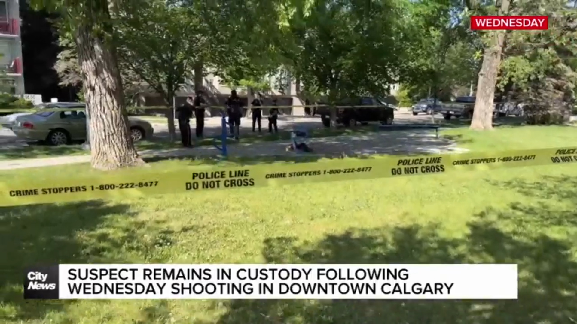 Suspect remains in custody following Wednesday shooting in downtown Calgary