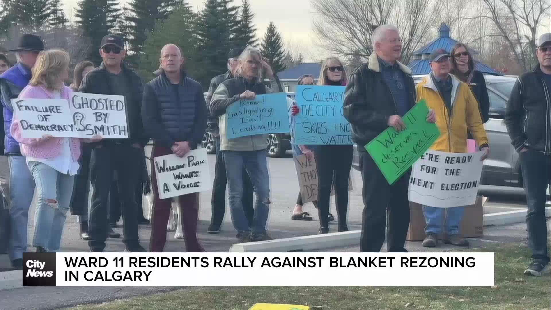 Ward 11 residents rally against Blanket Rezoning in Calgary