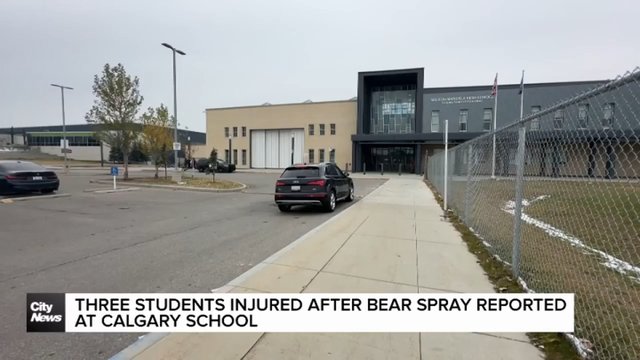 Three students injured after bear spray deployed at Calgary high school