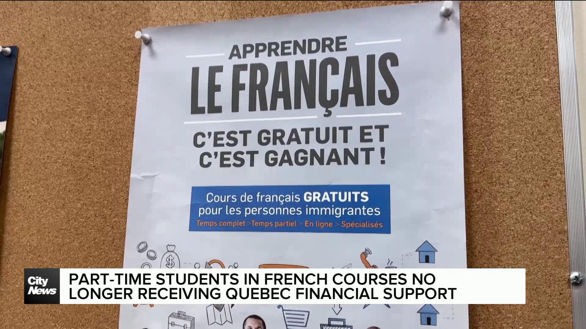 Quebecers lose financial support for part-time French classes