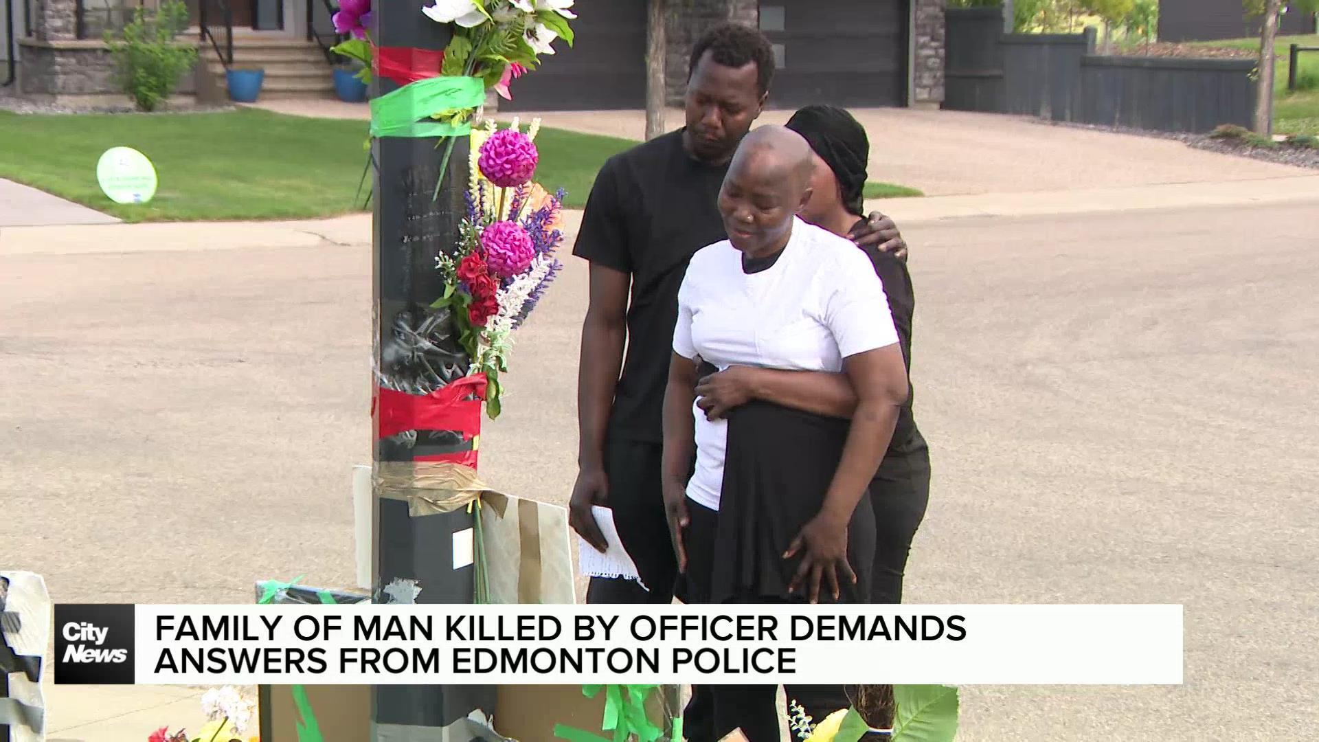 Family of man killed by officer demands answers from Edmonton police