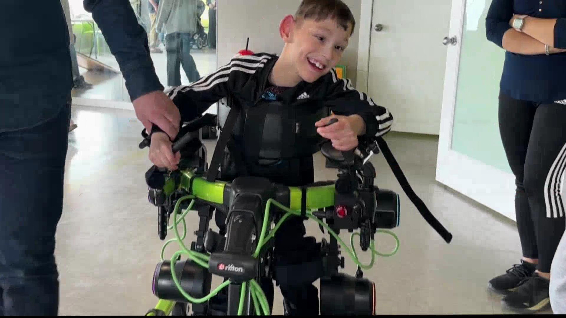 Kids with mobility challenges get a chance to walk with robotic legs in Surrey