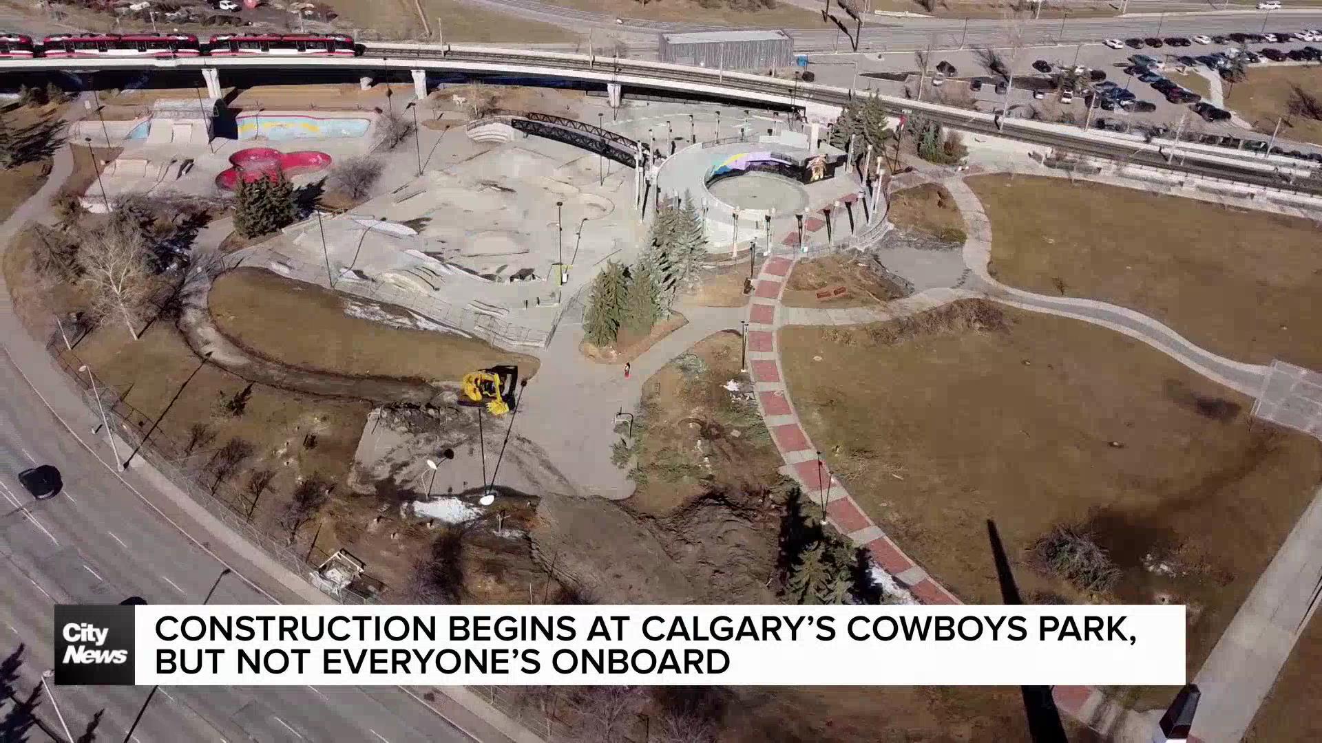 Construction begins at Calgary’s Cowboys Park, but not everyone’s on board