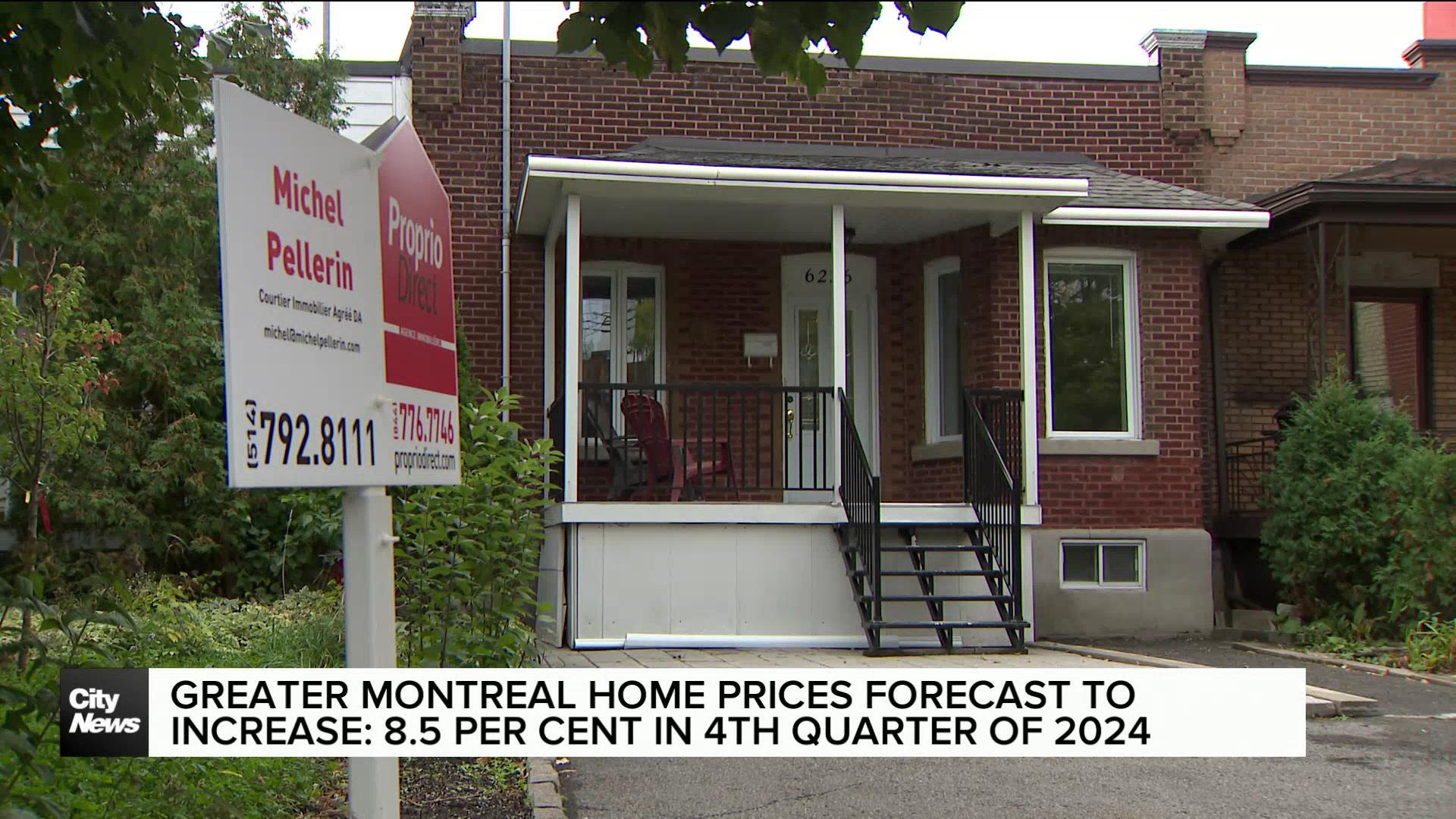 Housing prices in Greater Montreal could rise by 8.5 per cent in 2024