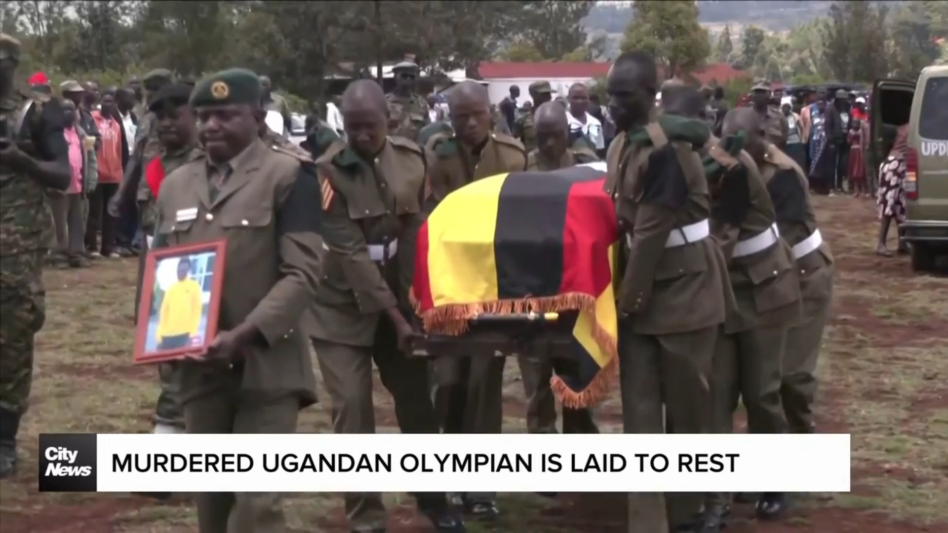 Funeral held for murdered Ugandan Olympian