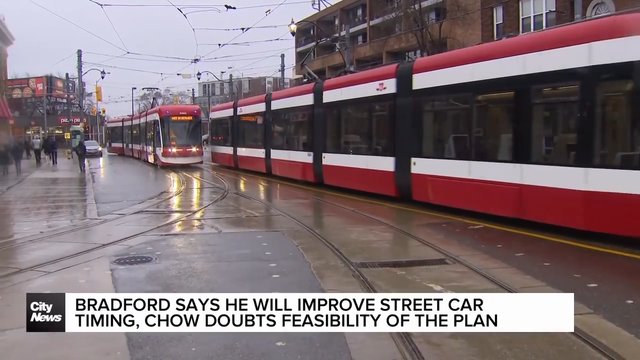 Bradford says he will improve streetcar timing