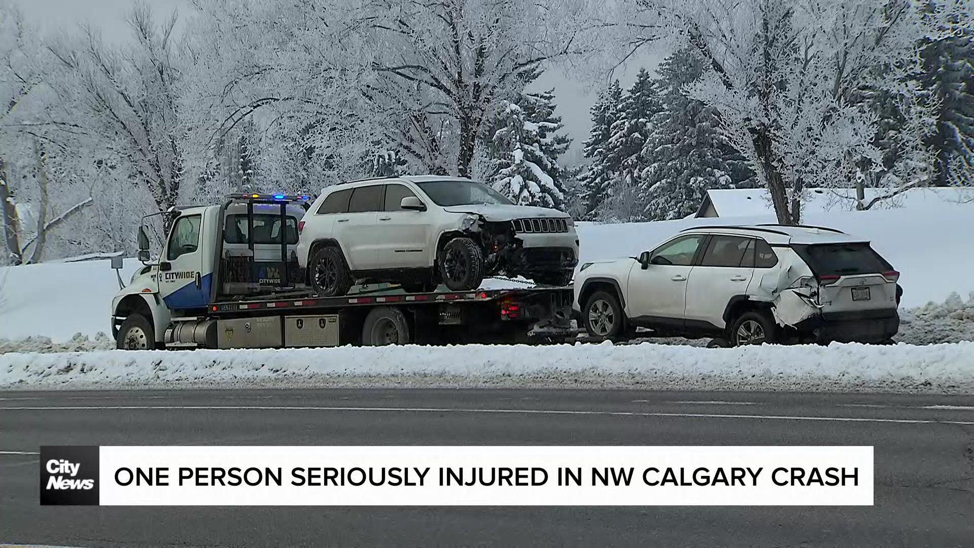 One person seriously injured in NW Calgary crash