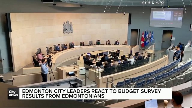 Edmonton city leaders react to budget survey results from Edmontonians