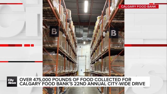 Over 475,000 pounds of food collected for Calgary Food Bank's 22nd annual city-wide drive