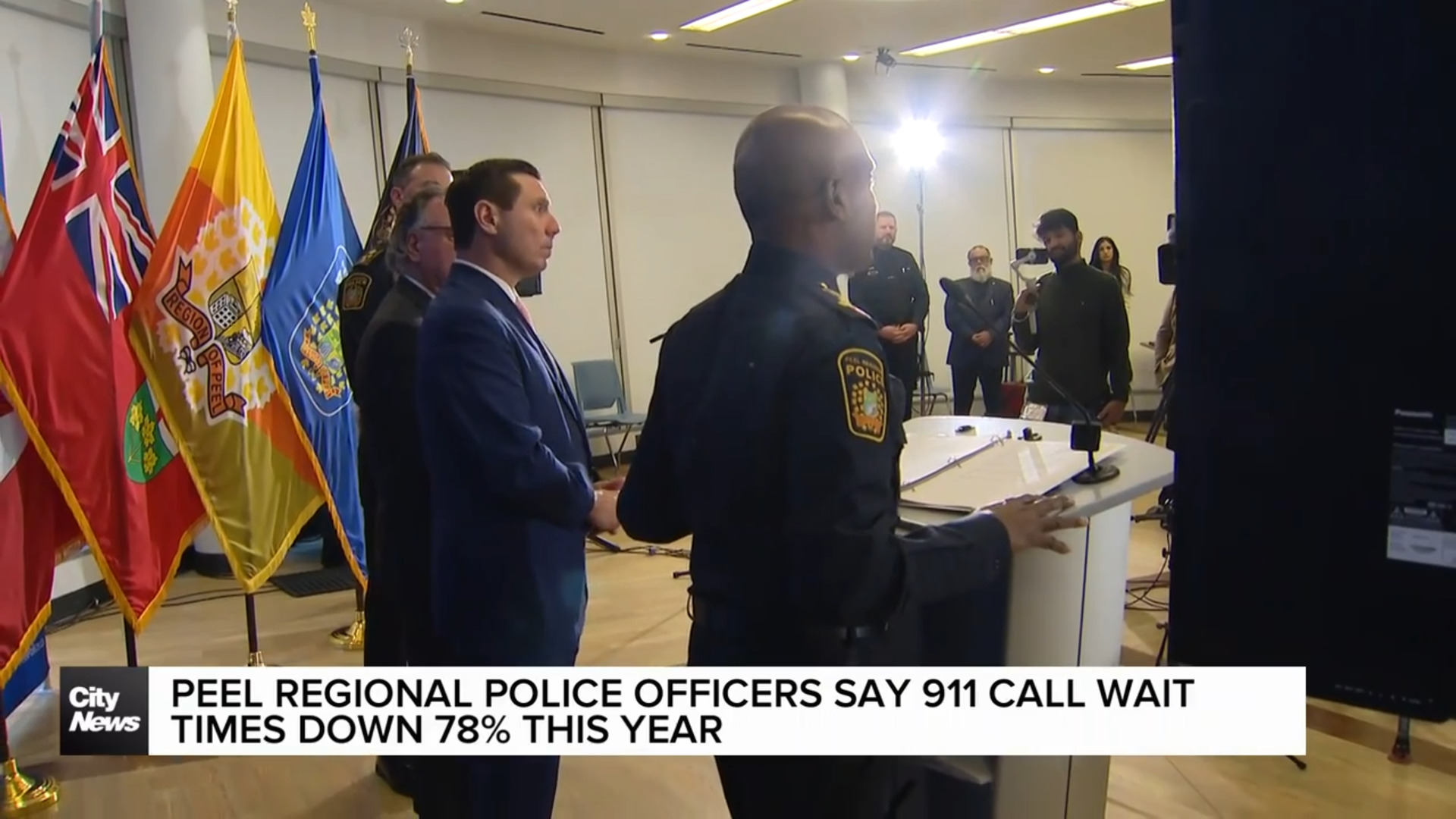 Peel Regional Police officers say 911 wait times down 78% this year