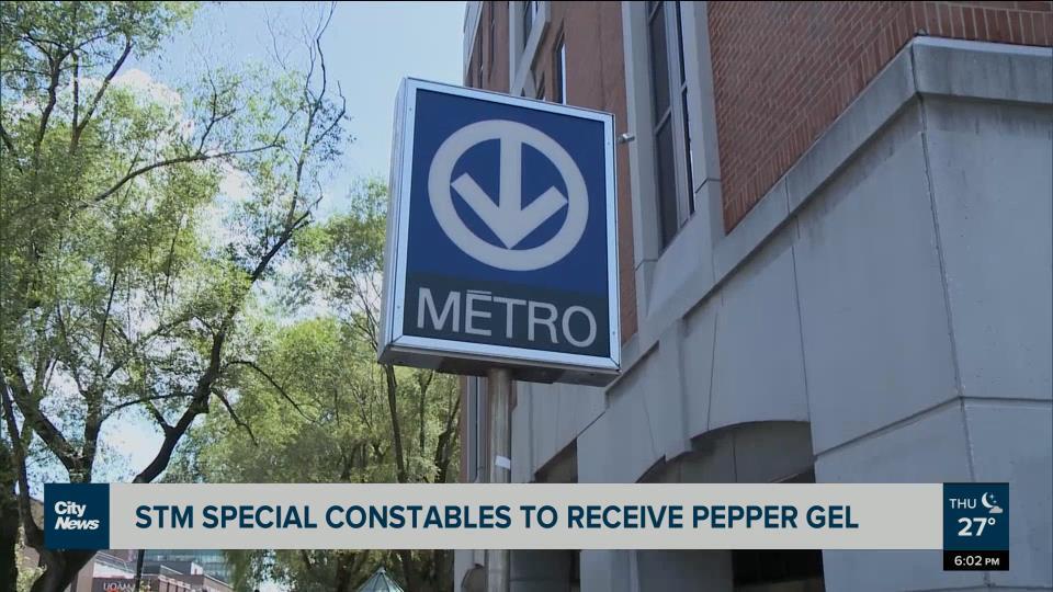 Montreal public transit officer to receive peppergel spray