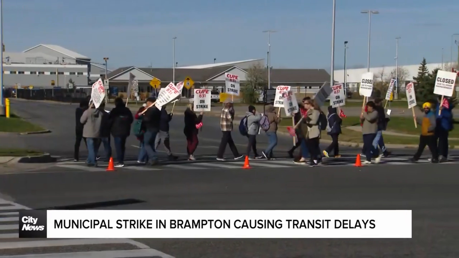 City of Brampton workers hit the picket lines