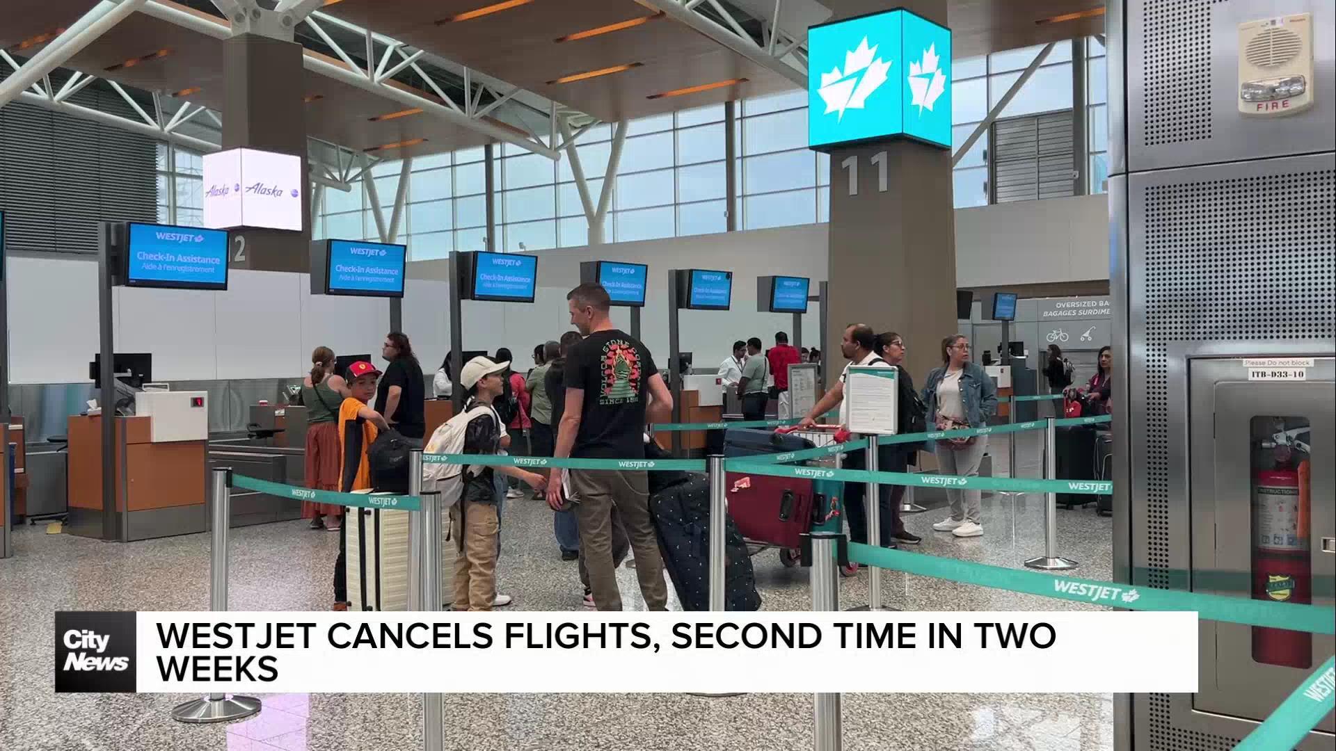 WestJet cancels flights, second time in two weeks
