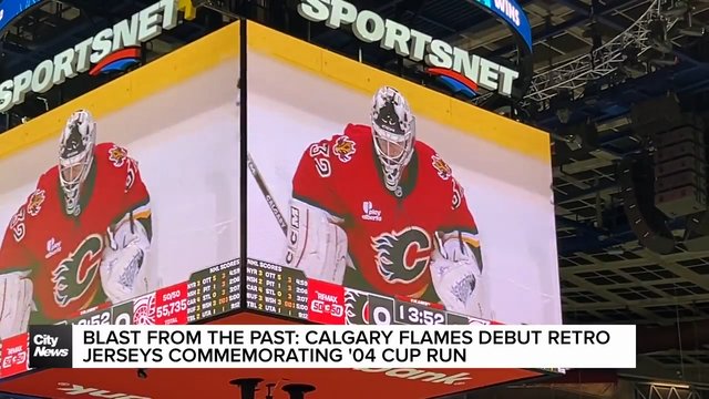 Blast from the past: Calgary Flames debut retro jerseys commemorating ’04 Cup run