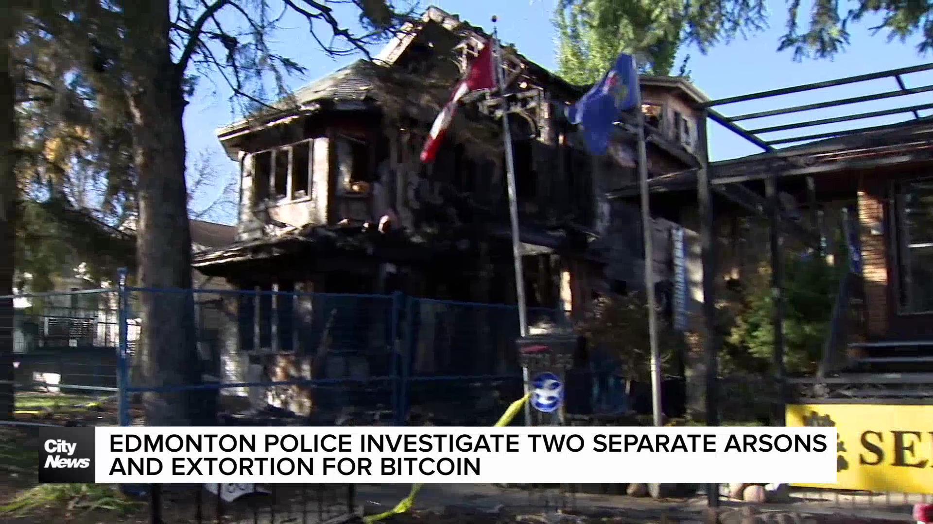 Notes demanding bitcoin found at two separate arsons: Edmonton Police