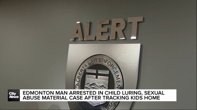 Edmonton man arrested in child luring, sexual abuse material case after tracking kids home