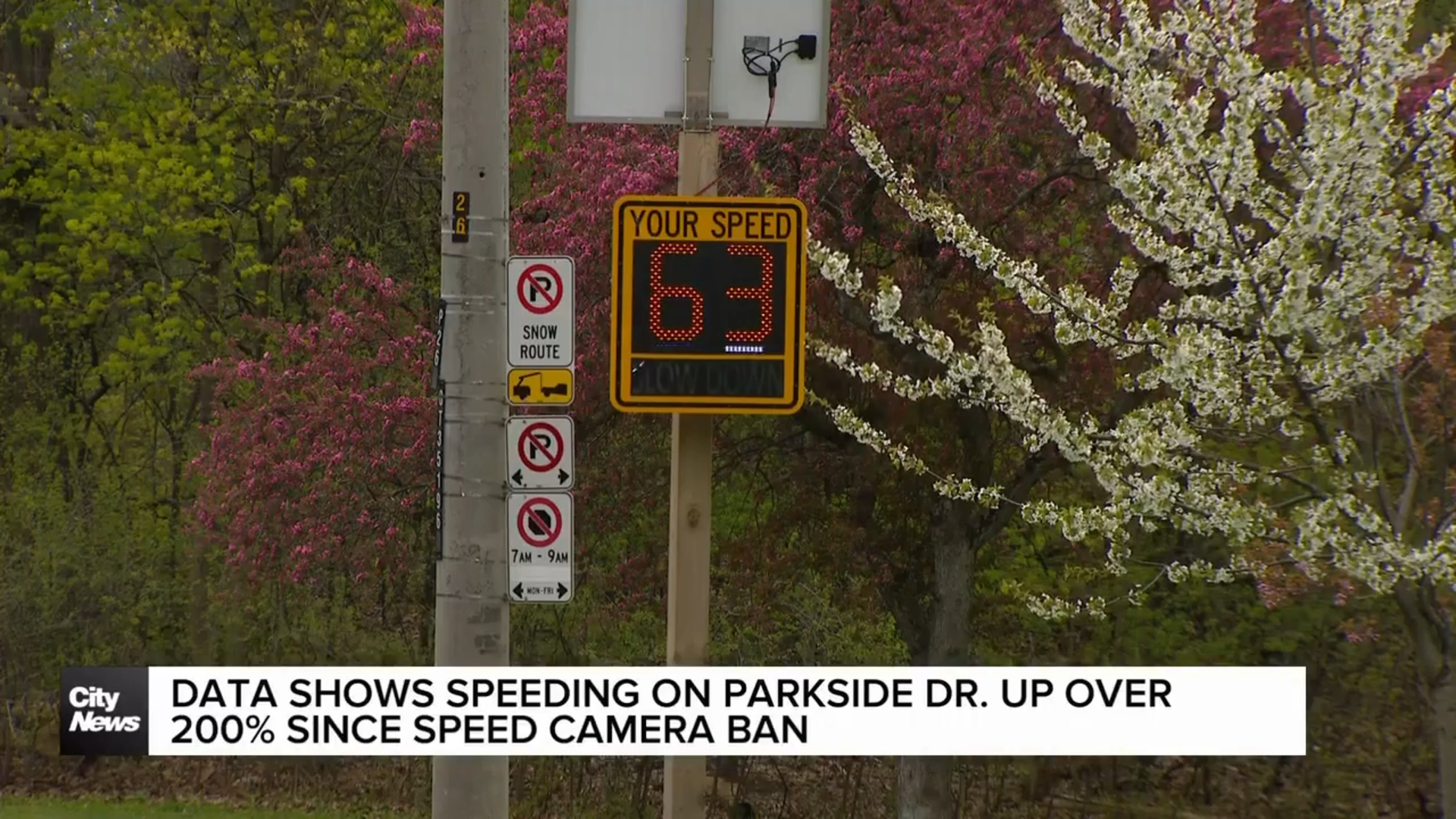 Speeding on Parkside Drive up 235% since speed camera ban