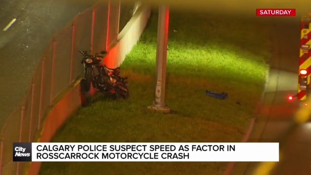 Calgary police suspect speed as factor in Rosscarrock motorcycle crash