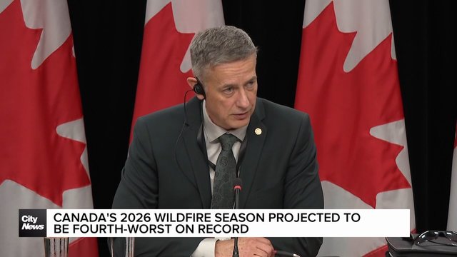Canada's 2026 wildfire season projected to be fourth-worst on record