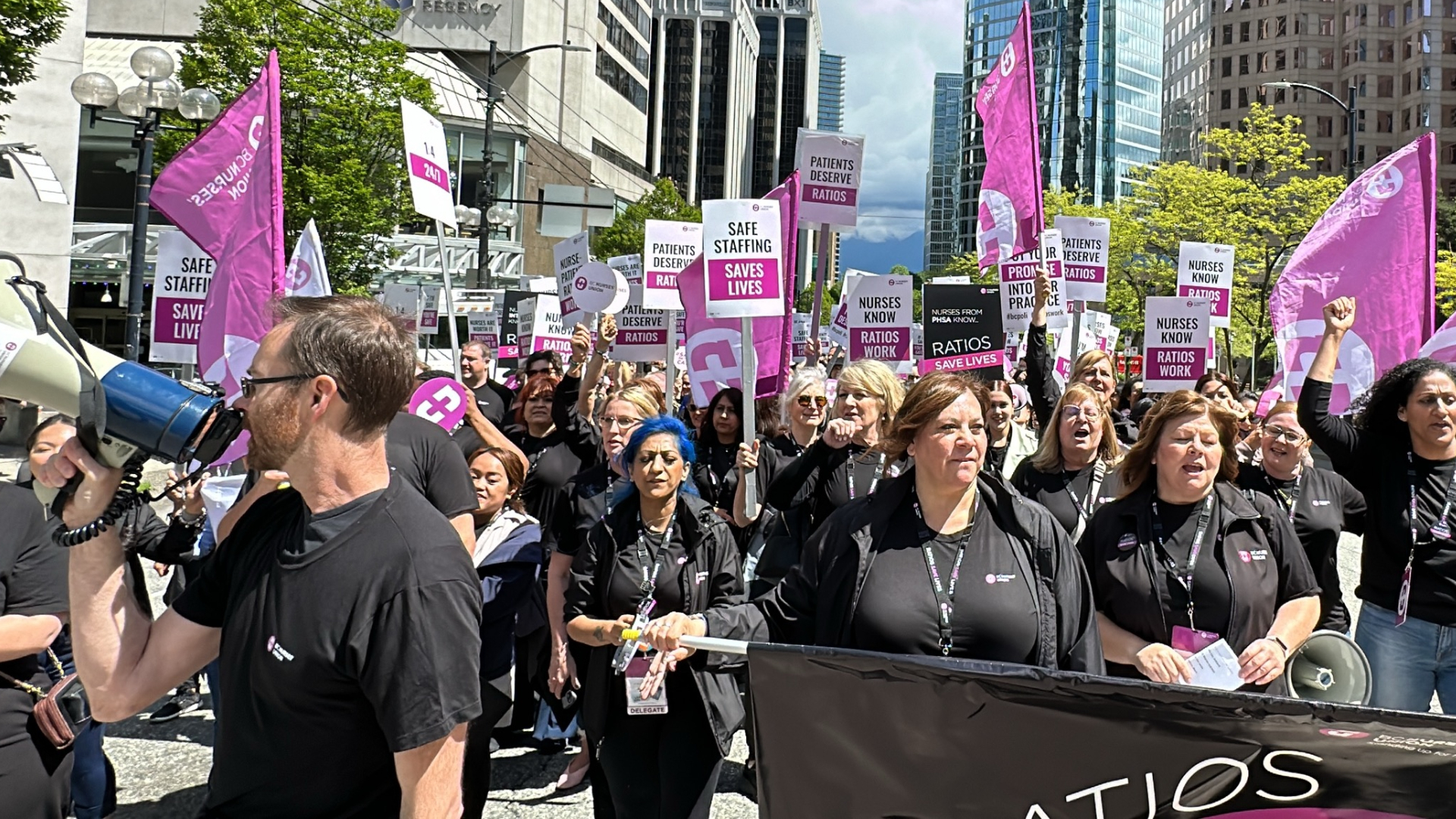B.C. nurses rally in Vancouver for safer working conditions