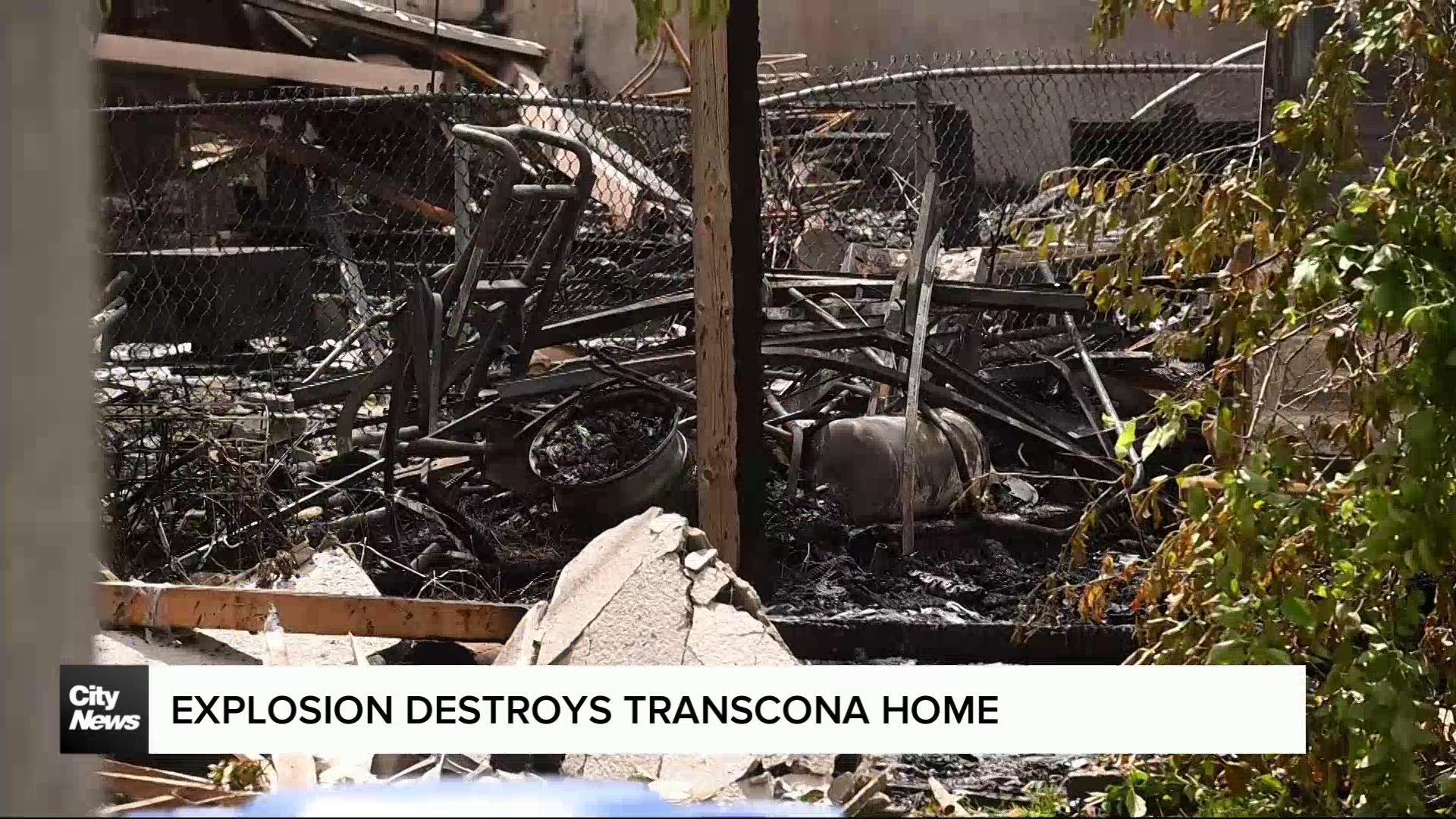 Explosion levels a Winnipeg home