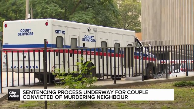 Sentencing process underway for married couple convicted in the murder of their neighbour