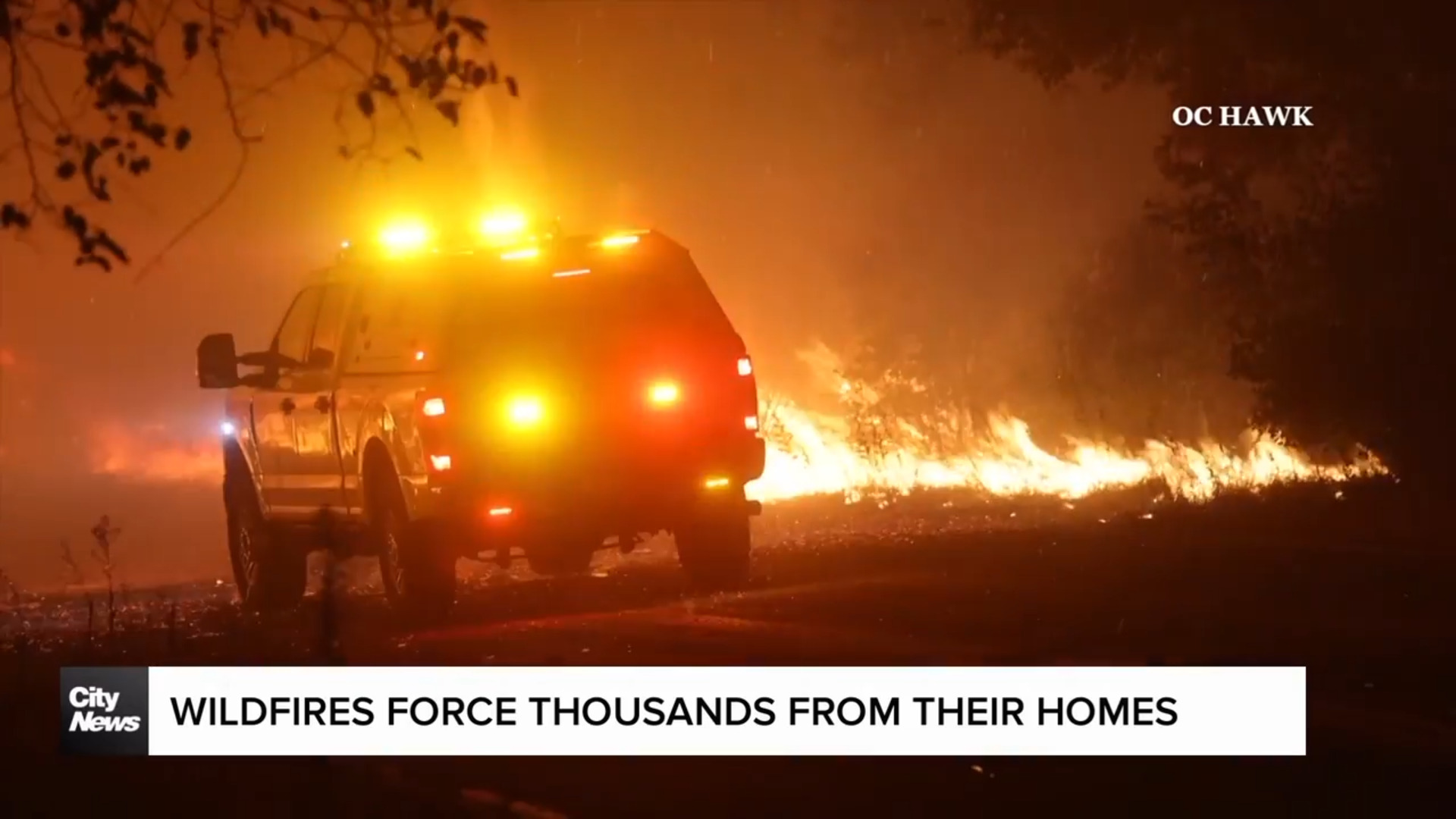 Shocking video shows spread of U.S. wildfire