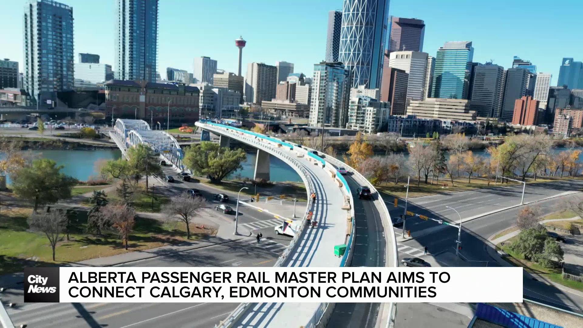 Alberta passenger rail master plan aims to connect Calgary, Edmonton communities