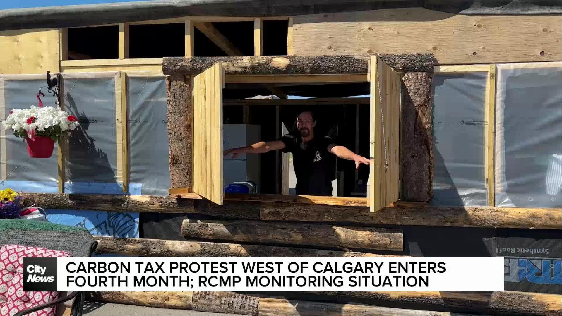 Carbon Tax protest west of Calgary enters fourth month; RCMP monitoring situation