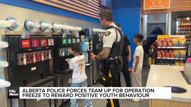Alberta police forces team up for Operation Freeze to reward positive youth behaviour