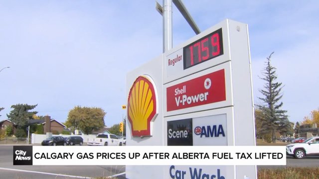 Calgary gas prices up after Alberta fuel tax lifted