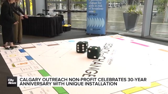 Life-sized monopoly game shows up in the city’s downtown to celebrate Calgary business