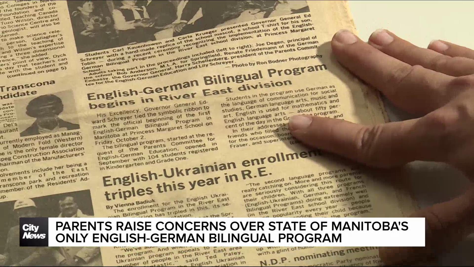 Winnipeg parents concerned over future of German bilingual program