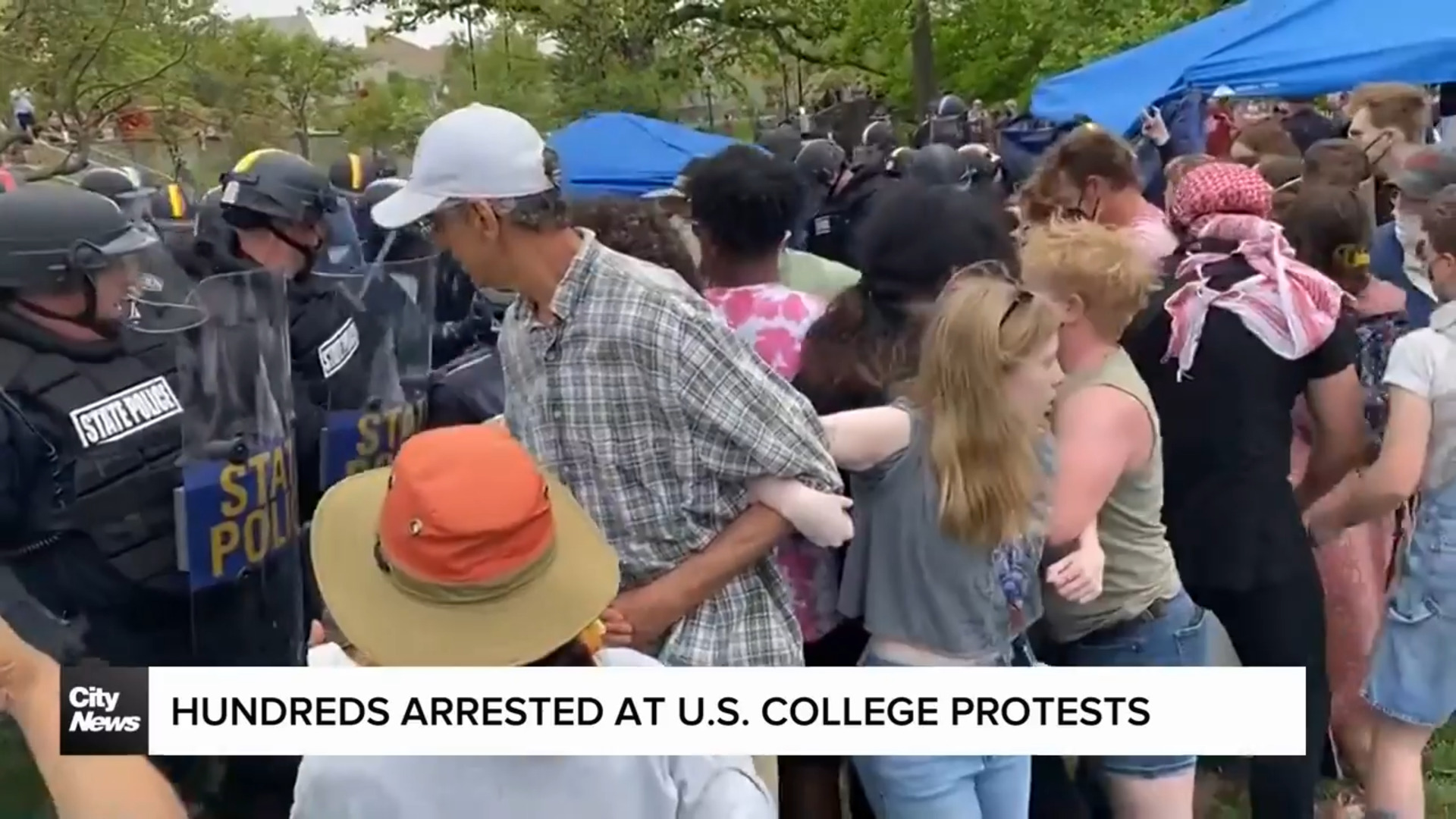 Hundreds arrested at U.S. college protests