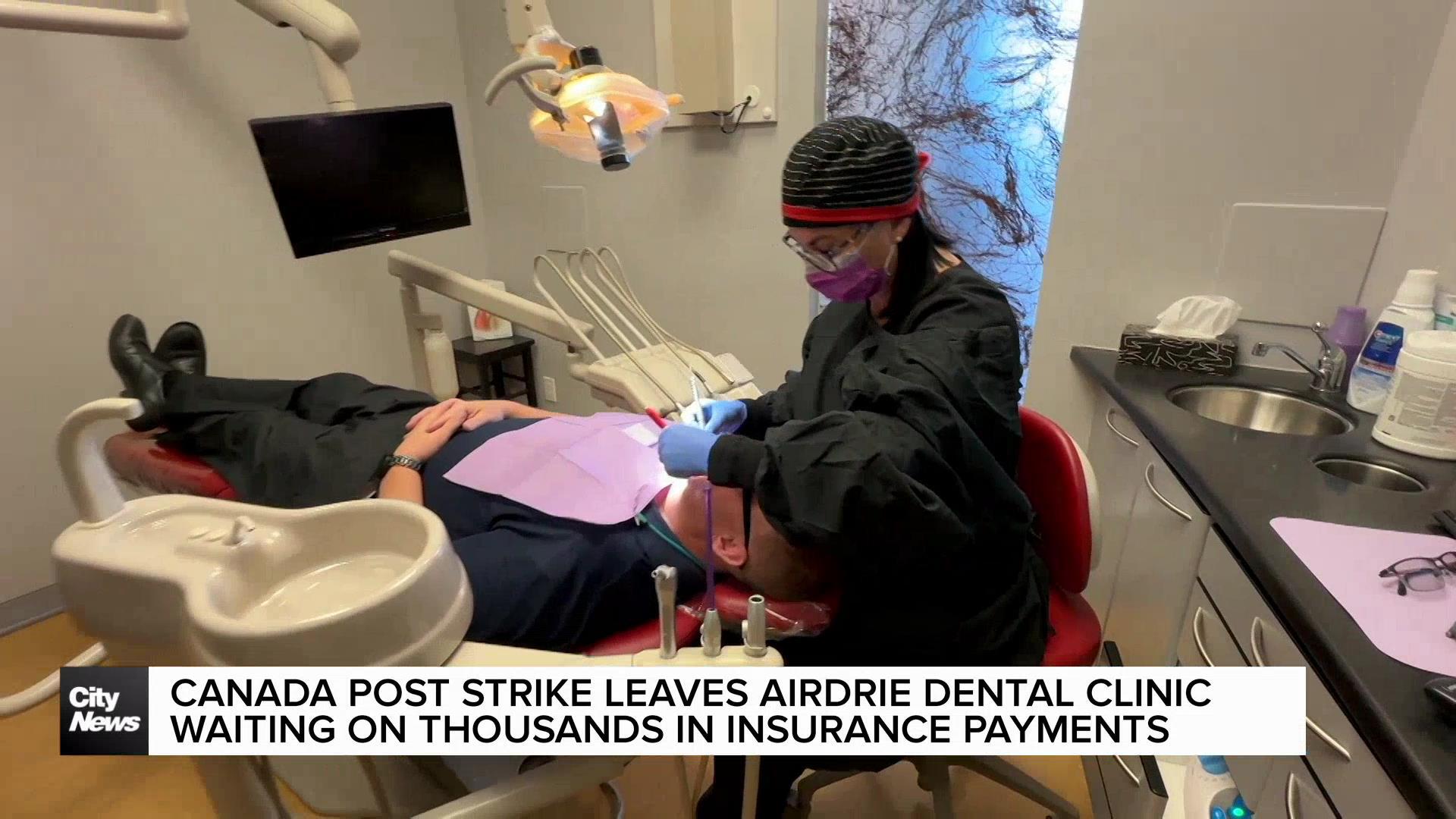 Canada Post strike leaves Airdrie dental clinic waiting on thousands in insurance payments