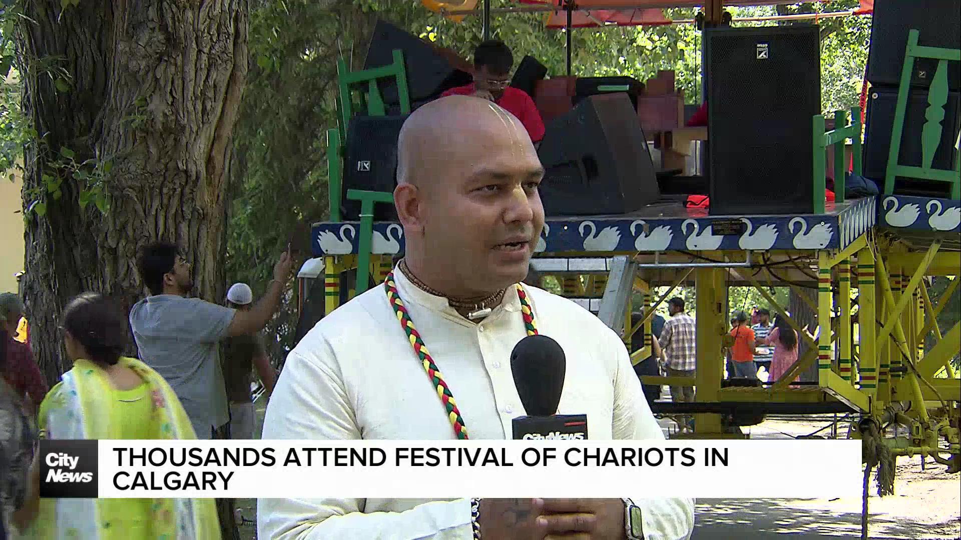Thousands attend festival of chariots in Calgary