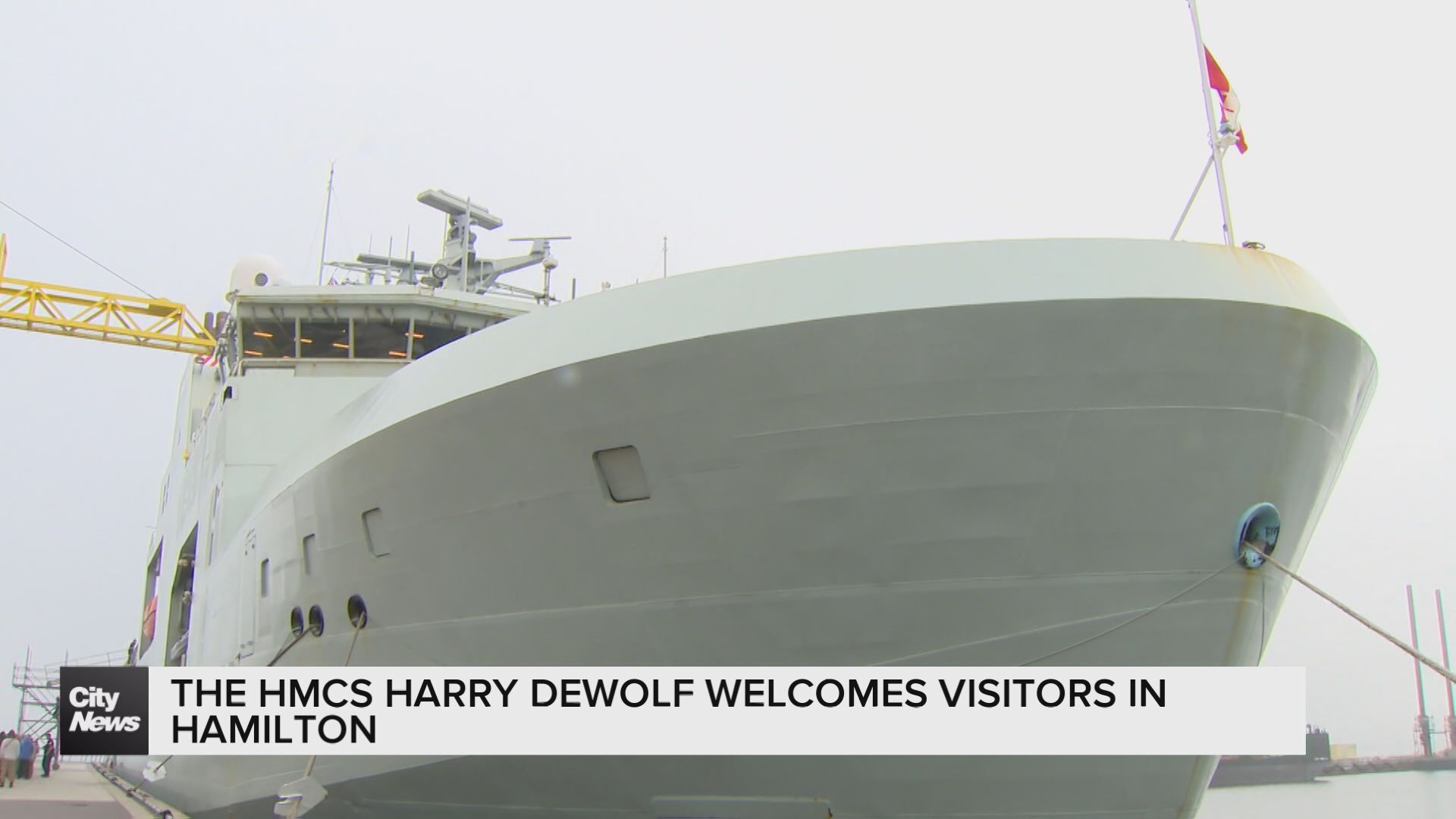 The HMCS Harry DeWolf welcomes visitors in Hamilton