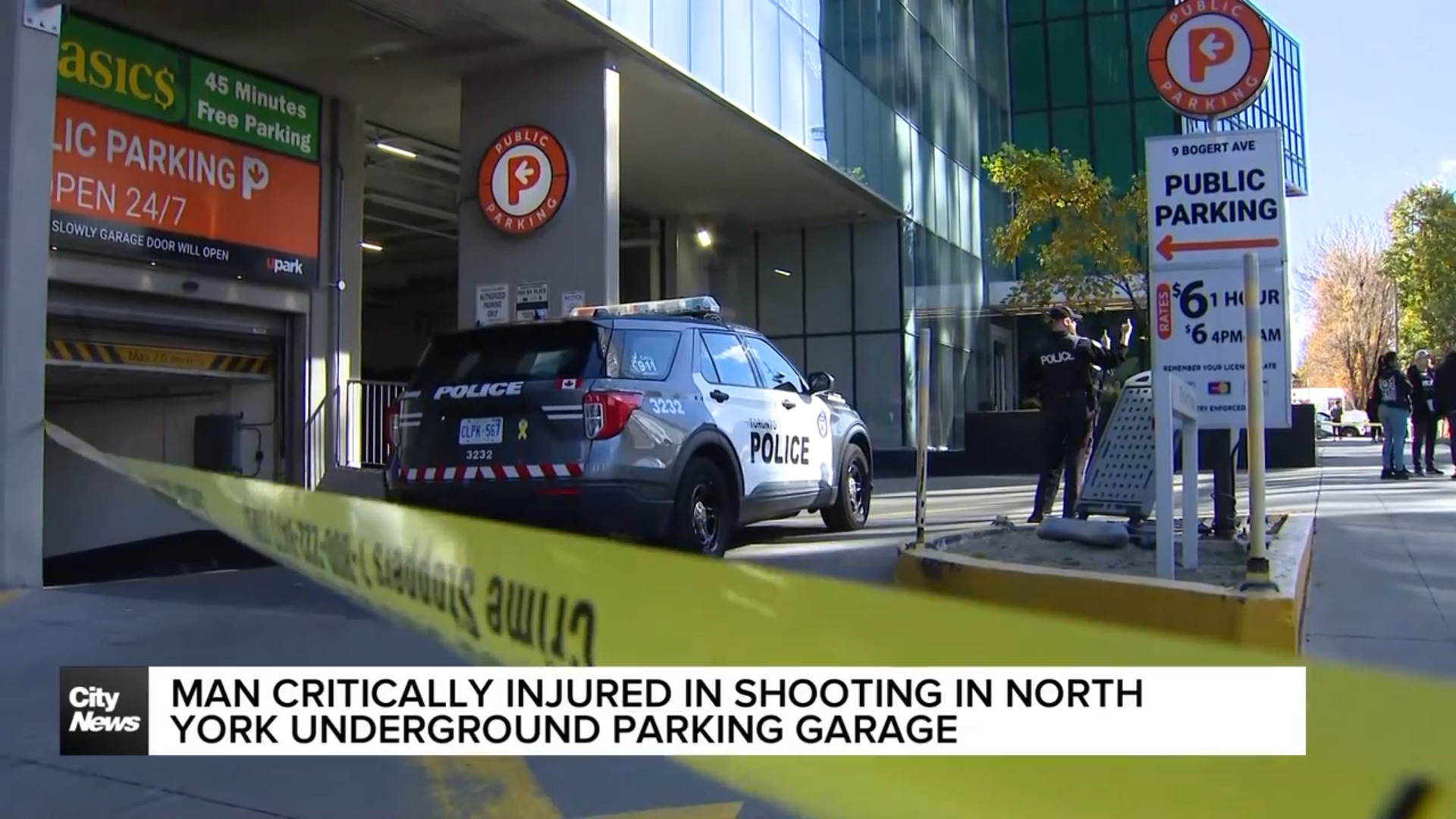 Man in life-threatening condition after daytime shooting in parking garage