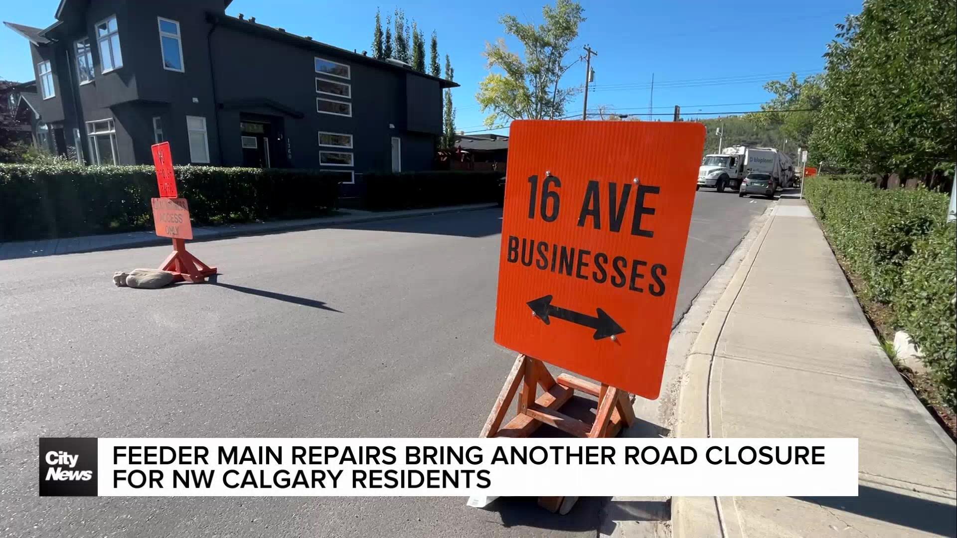 Calgarians react to a new watermain road closure