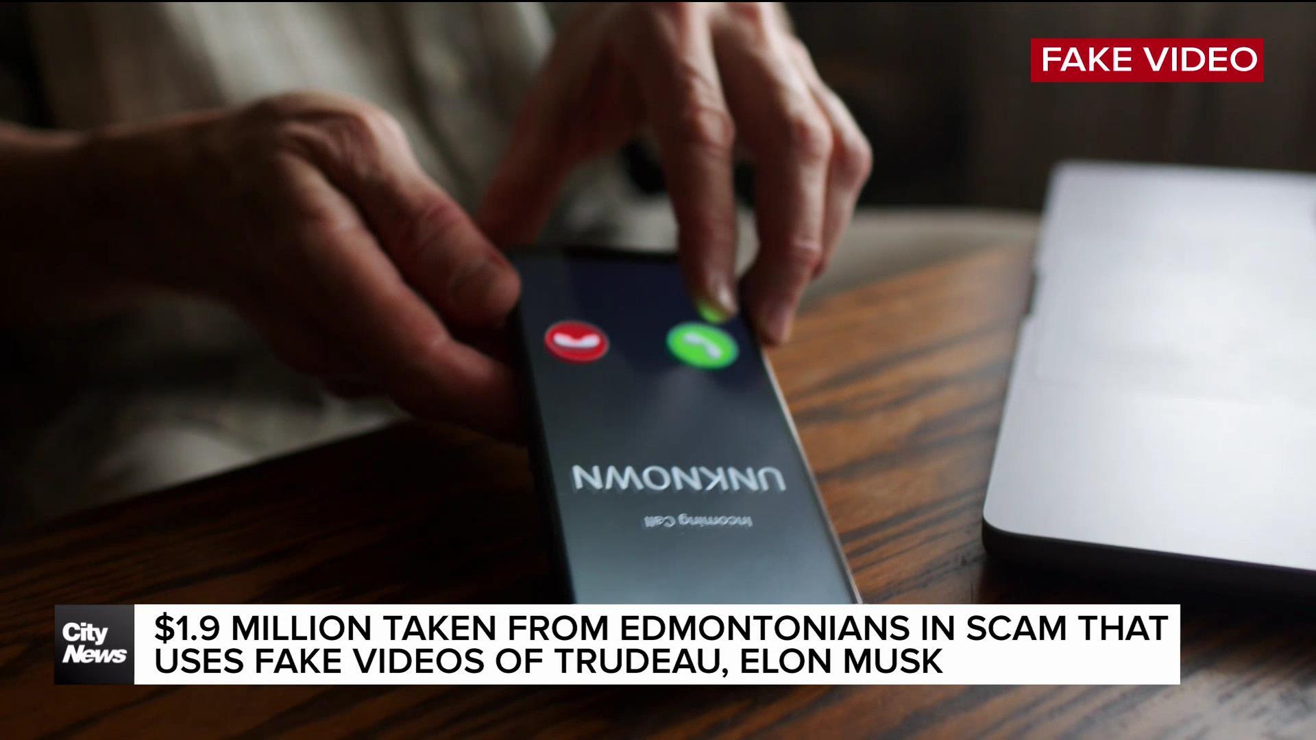 $1.9 million scammed from Edmontonians using fake AI video of Trudeau, Elon Musk