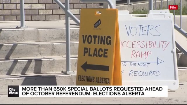 More than 650k special ballots requested ahead of October referendum: Elections Alberta