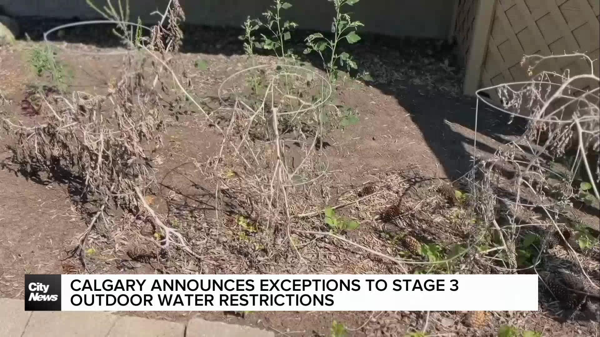 Calgary announces exceptions to Stage 3 outdoor water restrictions