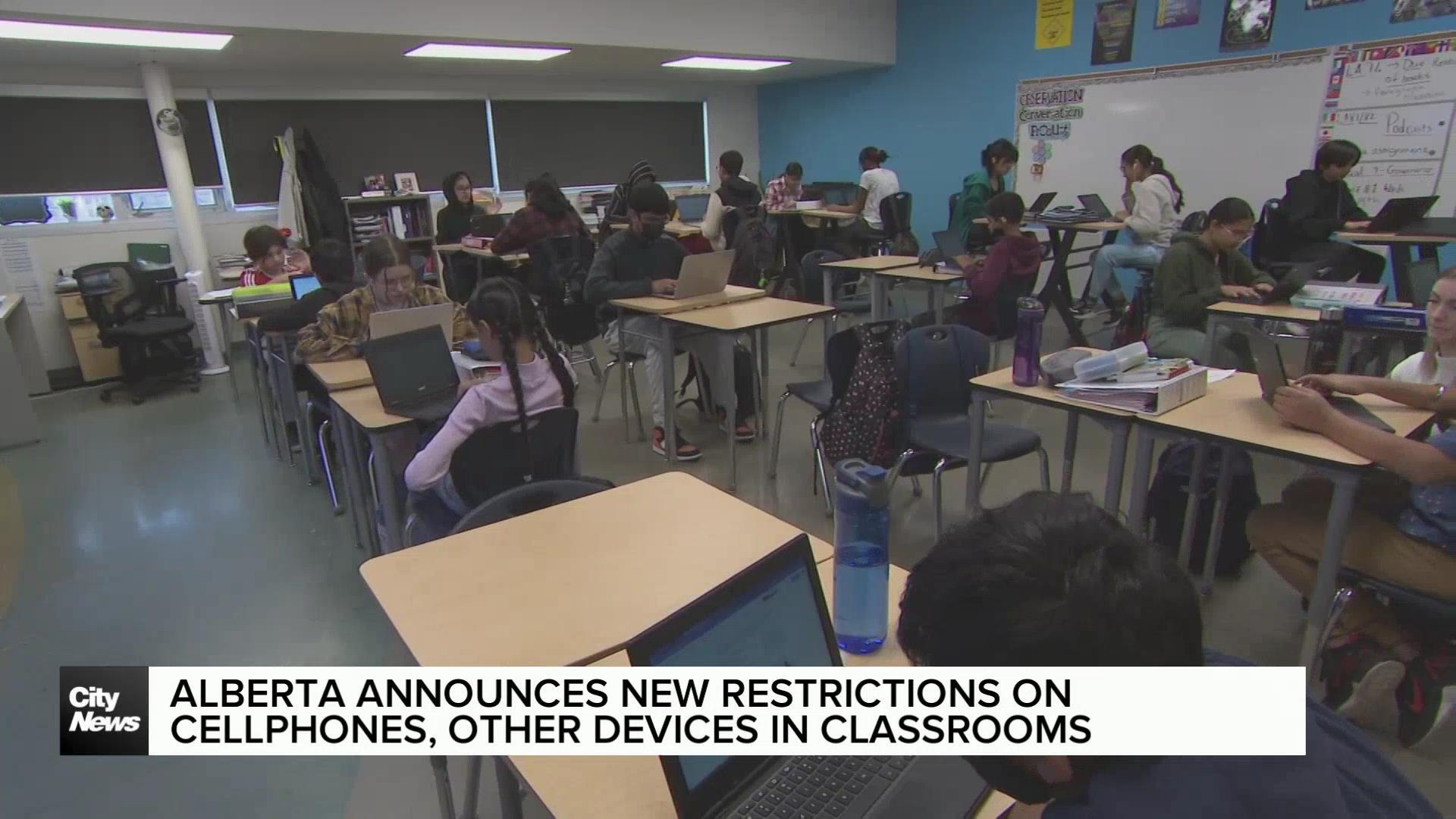 Alberta restricts cellphones in schools