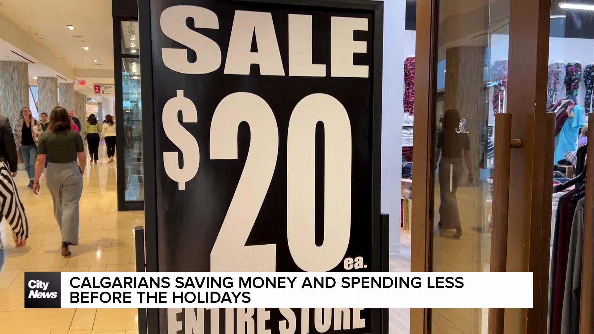 Calgarians saving money and spending less before the holidays