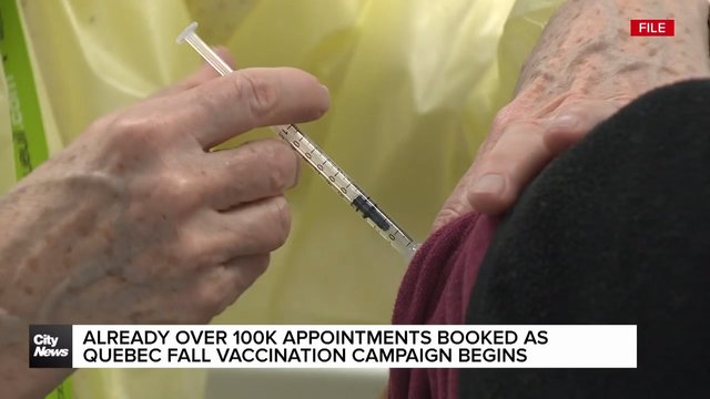 Quebec fall vaccination campaign: 100K+ appointments booked