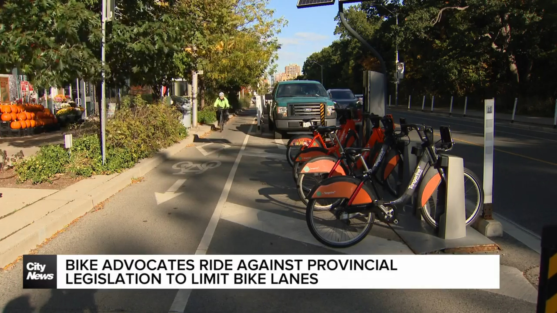 bike advocates ride against provincial legislation to limit bike lanes